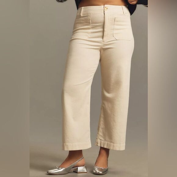 MAEVE Anthropologie Colette Corduroy Wide Leg Crop - Picture 3 of 15